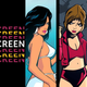 The Splitscreen logo sits next to the female characters represented on GTA Trilogy's box art.